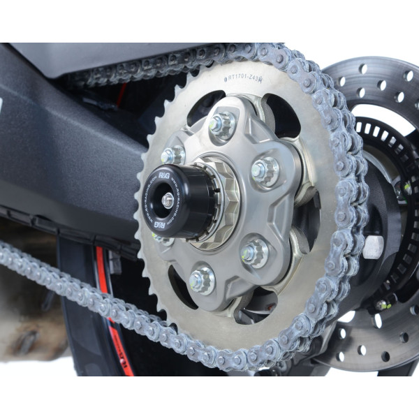 R&G Swingarm Protectors for the Ducati Multistrada 1200 '10-'15, Multistrada 1260S '18- and Ducati Supersport (S) '17-'20, Supersport 950 S '21-, Panigale V2 '20- & Streetfighter V2 '22- models